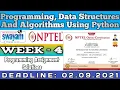 Programming Data Structures And Algorithms Using Python Week-4 Programming Assignment Answer NPTEL