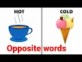 Opposite words in English opposite words for preschoolers Educational Antonym for kids