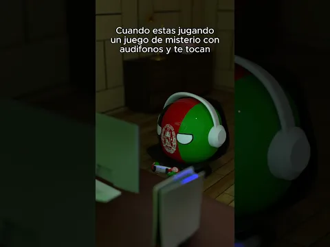 Reacción épica al jumpscare 😱 #countryballs #shorts #memes