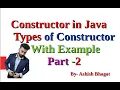 Constructors in Java Types of Constructors with example Part 2 Java Tutorial 28
