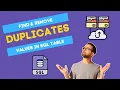 Finding Duplicate values in SQL Table
