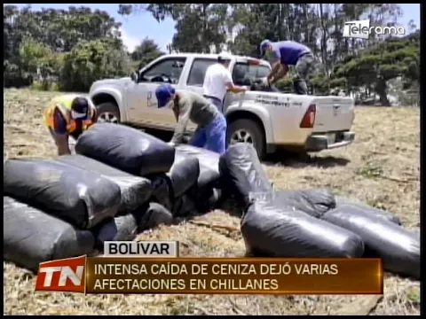 Intensa caída de ceniza dejó varias afectaciones en Chillanes