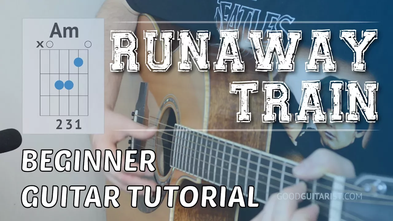 "Runaway Train" Easy Beginner Guitar Tutorial | Soul Asylum - Simple Chords & Strumming