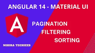 Angular 14 Material UI dataTable with pagination sorting filtering event handling