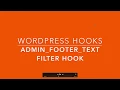 WordPress Filter Hook admin footer text Part-33 Example