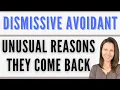 5 Weird Reasons The Avoidant Ex Comes Back Dismissive Avoidant Breakup