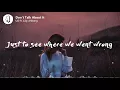 UØ - Don't Talk About It (Lyrics / Lyric Video) ft. Lilly Ahlberg