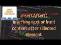 jQuery Tutorials - using insertAfter method to insert text or html content before an element