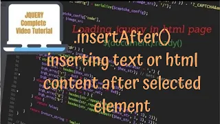 jQuery Tutorials - using insertAfter method to insert text or html content before an element