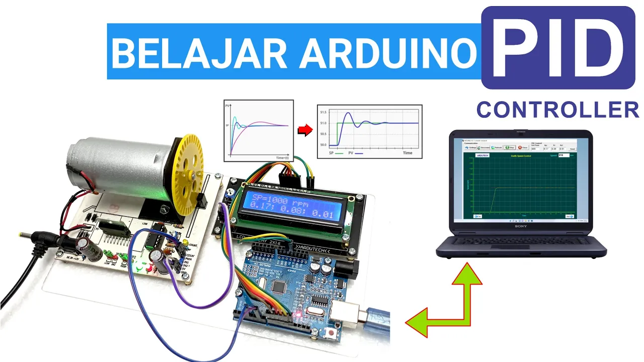 SISTEM PID CONTROL ARDUINO PROJECT KONTROL MOTOR DC DENGAN SISTEM PID #pidcontroller #pidcontrol