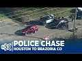 Police chase comes to end on county road in Brazoria County