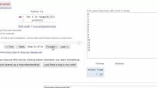 Visualize your code using PythonTutor