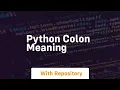 python colon meaning