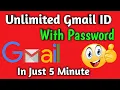 Unlimited Fake Gmail Account 2022 Unlimited Email ID And Password