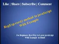 javaScript Tutorial For Beginners 46 RegExp exec method in javaScript