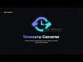 DevTools Timestamp Converter Format Unix timestamps in seconds
