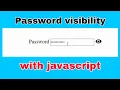 Password visibility and hidden with toggle in JavaScript bangla tutorials