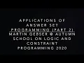 Martin Gebser - Applications of Answer Set Programming Part 2
