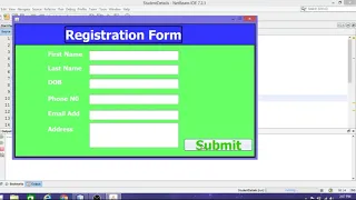 How To make Student Registration Form and Full validation On java Netbeans