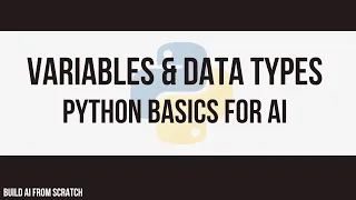 Python for AI Beginners Variables Data Types Explained Simply