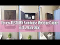 Review RUSTOWN Farmhouse Medicine Cabinet with 2 Barn Door Wood Wall Mounted Storage Cabinet with A