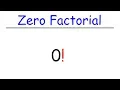 Math - What is Zero Factorial