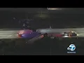 Multiple semi-trucks overturned by wind in Inland Empire