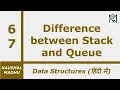 Difference between Stack and Queue Hindi Kaushal Madhu