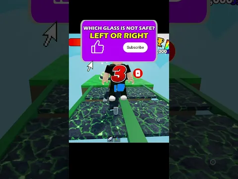 which glass is safe? left or right? #shorts #roblox #robloxshorts