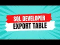 How to export table data to CSV in SQL Developer
