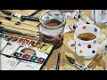 Watercolour Materials and Equipment Drawing board paper palette and paint