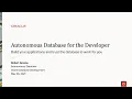 Autonomous Database Office Hours REST API Deep Dive
