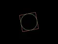 Rotating Square with Inscribed circle using Manim