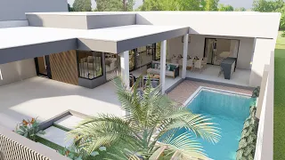 171c Casa em L Com piscina e varanda DIFERENCIADA