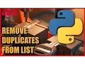 PYTHON EXERCISES Remove duplicates from a list
