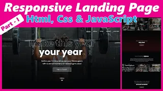 Responsive Landing Page using Html Css JavaScript for GYM Part-I JavaScript Projects