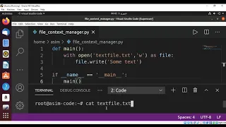 How to open a file with a context manager in Python