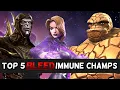 Top 5 Bleed Immune Champs Great with Ouchy Bady Masteries Marvel Contest Of Champions