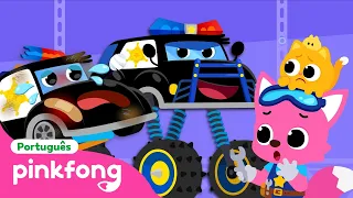 Ajuda❗Carros de Polícia Estão Quebrados! 🚓  | Mecânico de Veículos | Pinkfong! Canções para Crianças