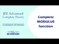 Modulus function JEE Advanced Properties Inequalities Graph 25 Examples