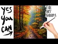 Download Lagu Autumn Landscape path in the Rain 🌟🎨 How to paint acrylics