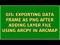 GIS Exporting data frame as PNG after adding Layer File using ArcPy in ArcMap