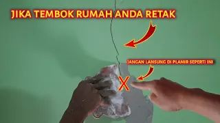 cara mengatasi tembok yang retak bisa di kerjakan sendiri sebelum di cat ulang