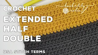 Extended Half Double Crochet Stitch E C Ex C