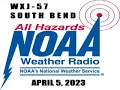NOAA Weather Radio WXJ-57 South Bend Broadcast cycle April 5 2023