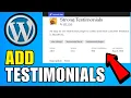 How To Add Testimonials In WordPress 2026 Complete Guide