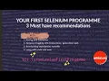 Part 10 Your First Selenium Program for Automation 3 must have