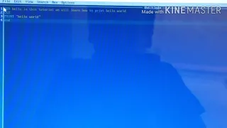 How to print hello world using qbasic