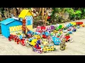 Download Lagu WADIDAW !! Mobil Truk Tronton Panjang Bongkar Mainan Mobil Mobilan Truk Molen, Truk Mixer, Excavator