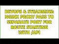 DevOps SysAdmins NGINX proxy pass to separate port for route starting with api